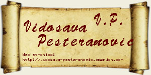 Vidosava Pešteranović vizit kartica